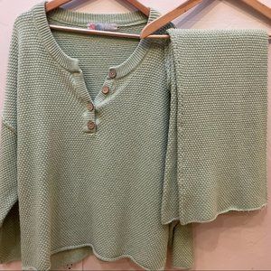 FREE PEOPLE Hailee Sweater Set in Mint